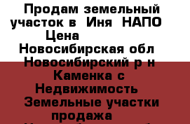 Продам земельный участок в  Иня- НАПО › Цена ­ 400 000 - Новосибирская обл., Новосибирский р-н, Каменка с. Недвижимость » Земельные участки продажа   . Новосибирская обл.